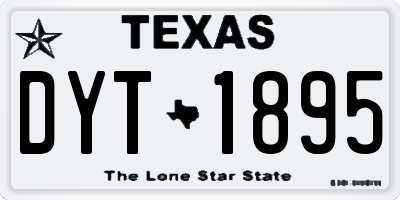 TX license plate DYT1895