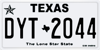 TX license plate DYT2044