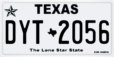 TX license plate DYT2056