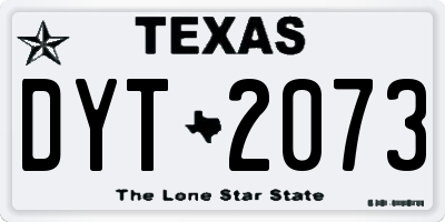TX license plate DYT2073