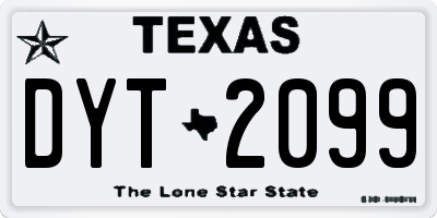 TX license plate DYT2099