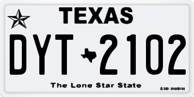 TX license plate DYT2102