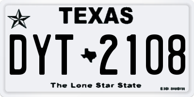 TX license plate DYT2108