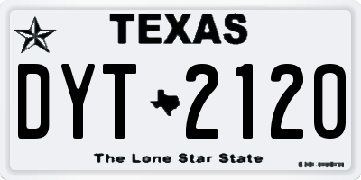 TX license plate DYT2120