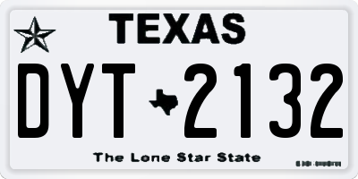 TX license plate DYT2132