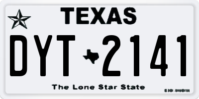 TX license plate DYT2141