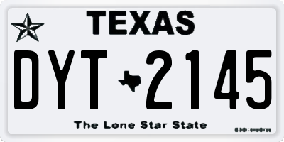 TX license plate DYT2145