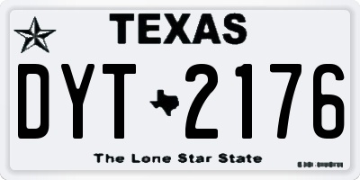 TX license plate DYT2176
