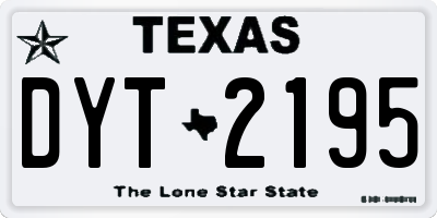 TX license plate DYT2195