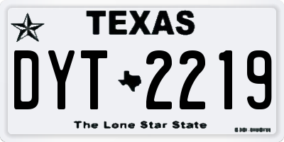 TX license plate DYT2219