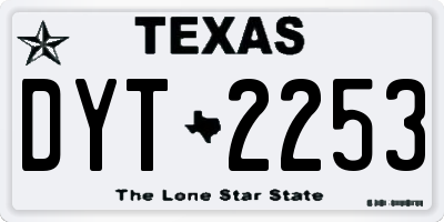 TX license plate DYT2253