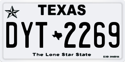 TX license plate DYT2269