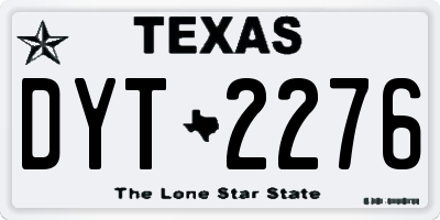 TX license plate DYT2276