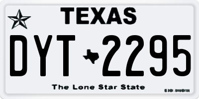 TX license plate DYT2295