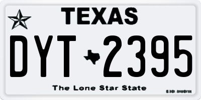 TX license plate DYT2395
