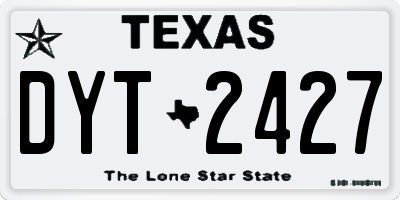 TX license plate DYT2427