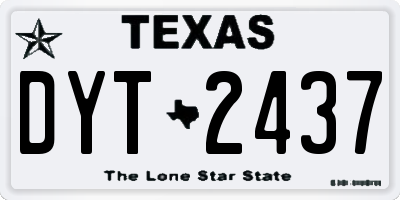 TX license plate DYT2437
