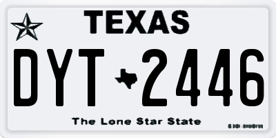 TX license plate DYT2446
