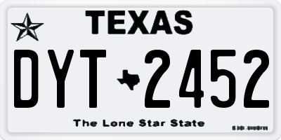 TX license plate DYT2452