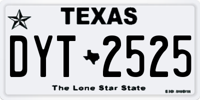 TX license plate DYT2525