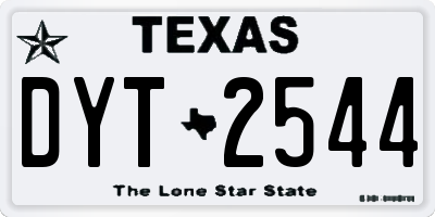 TX license plate DYT2544