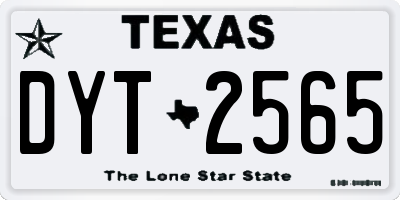 TX license plate DYT2565