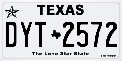 TX license plate DYT2572