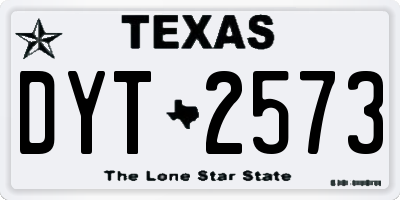 TX license plate DYT2573