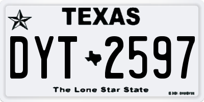 TX license plate DYT2597