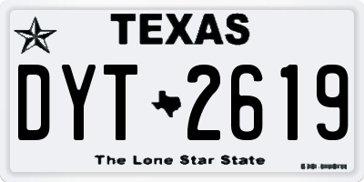 TX license plate DYT2619