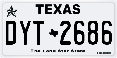 TX license plate DYT2686