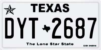 TX license plate DYT2687