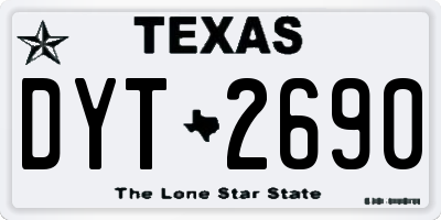TX license plate DYT2690