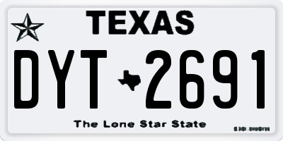 TX license plate DYT2691