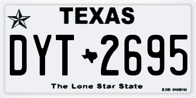 TX license plate DYT2695