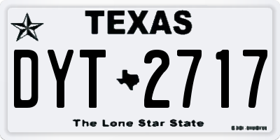 TX license plate DYT2717