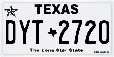 TX license plate DYT2720
