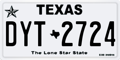 TX license plate DYT2724