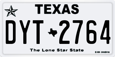 TX license plate DYT2764