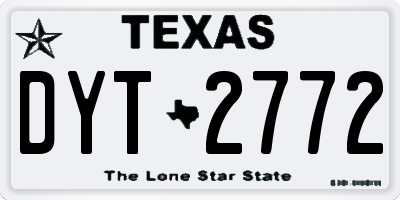 TX license plate DYT2772