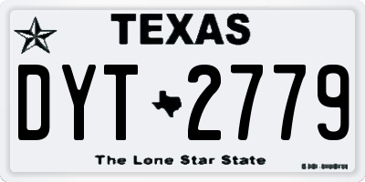 TX license plate DYT2779