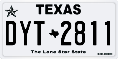 TX license plate DYT2811