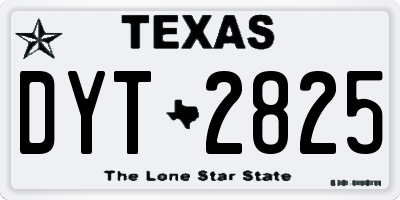 TX license plate DYT2825