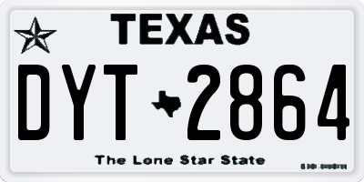 TX license plate DYT2864