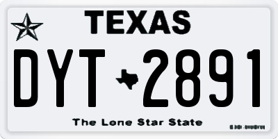 TX license plate DYT2891