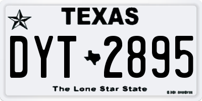 TX license plate DYT2895