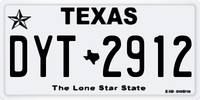 TX license plate DYT2912