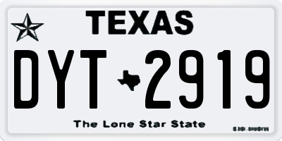 TX license plate DYT2919