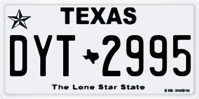 TX license plate DYT2995