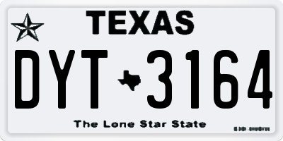 TX license plate DYT3164